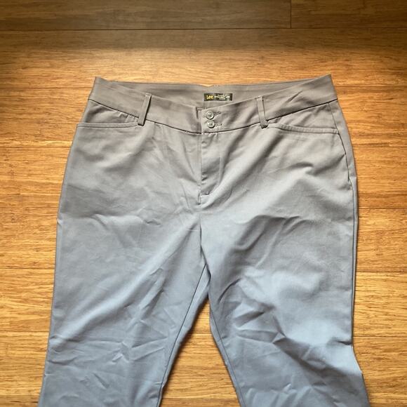 Lee Grey Secretly Shaping Straight Leg Trousers, Size 20W - Picture 2 of 6